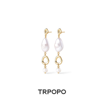 Baroque Geometric Drop Earrings - TRPOPO