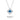 Blue Center Stone Micro - Pave Clover Halo Necklace - TRPOPO
