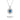 Blue Gem Floral Diamond Pendant Necklace - TRPOPO