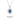 Blue Topaz Pearl Diamond Floral Pendant Necklace - TRPOPO