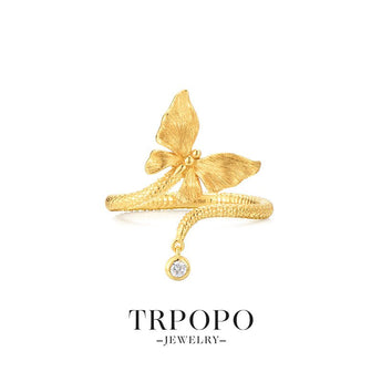 Butterfly Shine Gold Ring - TRPOPO