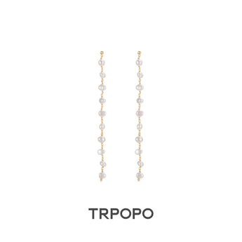 Cascading Baroque Pearl Drop Earrings - TRPOPO