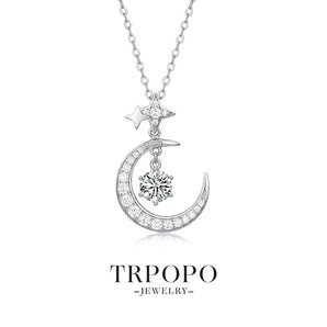 Crescent Star Dancing Necklace - TRPOPO