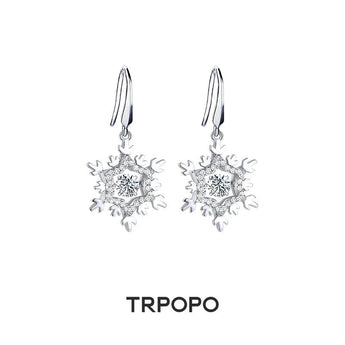 Dancing Snowflake Diamond Earrings - TRPOPO