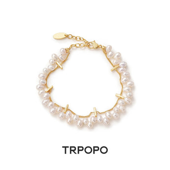Double Layer Baroque Pearl Bracelet - TRPOPO