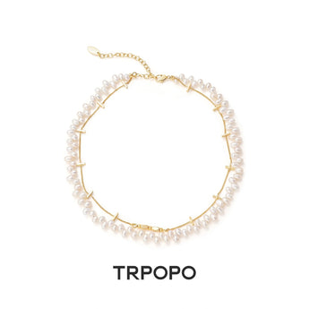 Double Layer Baroque Pearl Necklace - TRPOPO