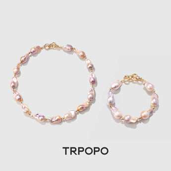 Dreamy Lavender - Pink Baroque Pearl Set - TRPOPO