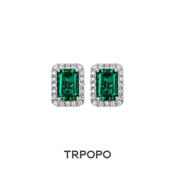 Emerald Diamond Classic Earrings - TRPOPO