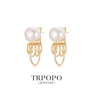Encircled Pearl Fantasia Earrings - TRPOPO