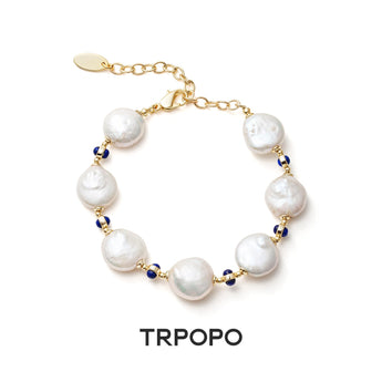 Exotic Flair | Lapis Lazuli Baroque Pearl Jewelry Set - TRPOPO