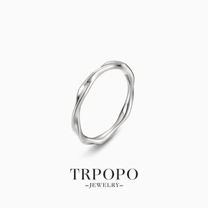 Flowing Rhyme Silver Ring - TRPOPO