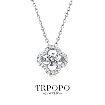 Four - Leaf Full - Diamond Necklace - TRPOPO