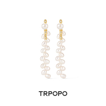 Freshwater Pearl Cascade Earrings - TRPOPO