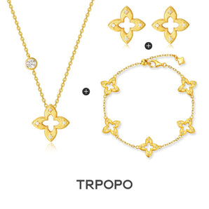 Golden Clover Chain Bracelet - TRPOPO