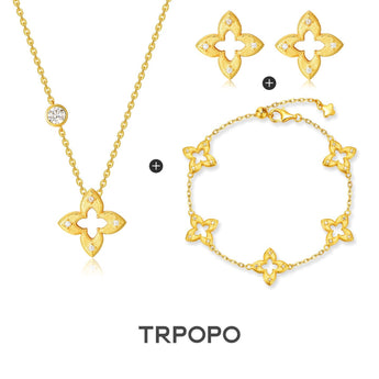Golden Clover Chain Bracelet - TRPOPO