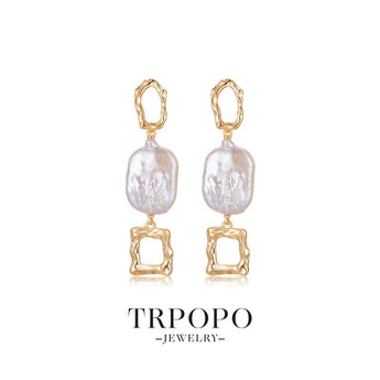 Irregular Square Long - style Earrings - TRPOPO