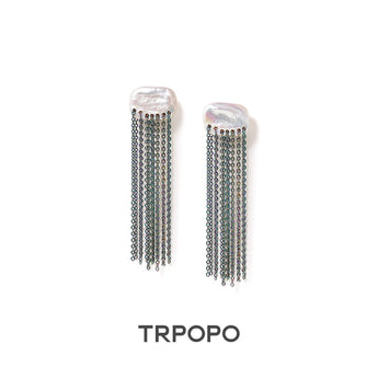 Noir Flame Baroque Tassel Earrings - TRPOPO