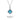 Ocean Blue Gem Diamond Halo Pendant Necklace - TRPOPO