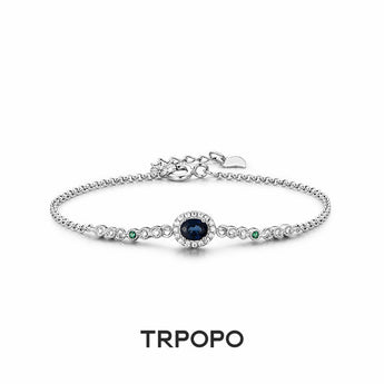 Ocean Heart Sapphire Bracelet - TRPOPO