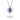 Oval Sapphire & Diamond Cluster Pendant Necklace - TRPOPO