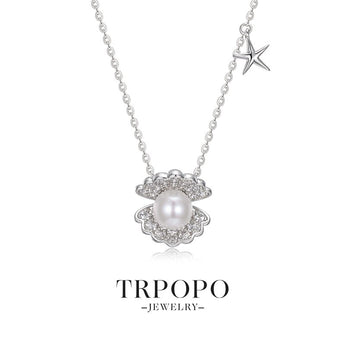 Pearl Shell Star Necklace - TRPOPO