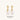 Plated Baroque Pearl Drop Earrings with Shell - shaped Top and Diamond Accents - TRPOPO