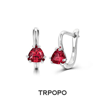 Red Heart Huggie Earrings - TRPOPO