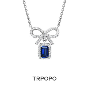 Ruby Bowknot Full - Diamond Necklace - TRPOPO