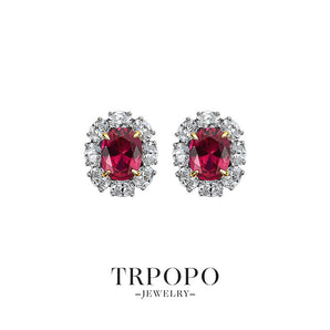 Ruby Full Diamond Earrings - TRPOPO