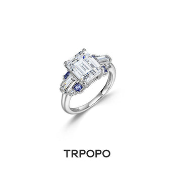 Sapphire Guardian Diamond - cut Ring - TRPOPO