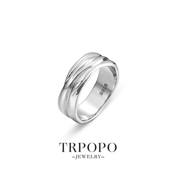 Sleek Intertwined Sterling Ring - TRPOPO