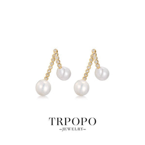 Small Cherry Pearl Earrings - TRPOPO