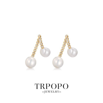 Small Cherry Pearl Earrings - TRPOPO