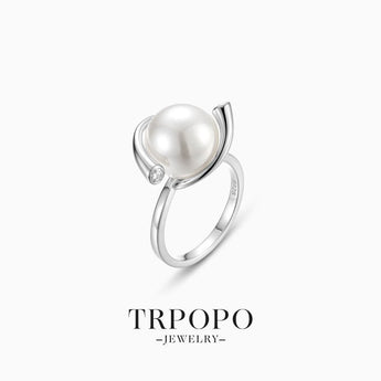 Star Accompanied Pearl Ring - TRPOPO