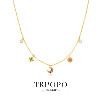 Stars and Moon Accompanying Necklace - TRPOPO