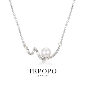 Wave Pearl Necklace - TRPOPO