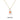 Orange-Red Gem Sunburst Pearl Stud Necklace