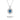 Blue Gem Floral Diamond Pendant Necklace