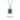 Emerald & Diamond Halo Pendant Necklace