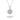 Moissanite Halo Circle Necklace - Sterling Silver