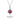 Rose Red Gem Diamond Halo Pendant Necklace