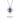 Oval Sapphire & Diamond Cluster Pendant Necklace
