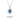 Blue Topaz Pearl Diamond Floral Pendant Necklace