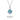 Lake Blue Gem Diamond Halo Pendant Necklace