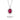 Fiery Rose Ruby Solitaire - Sterling Silver Necklace