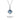 Light Blue Gem Diamond Halo Pendant Necklace