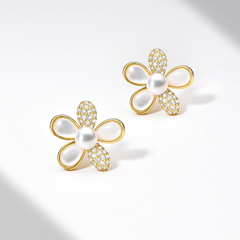 TRPOPO MS "Brilliant as Summer Flowers" Pearl Earrings