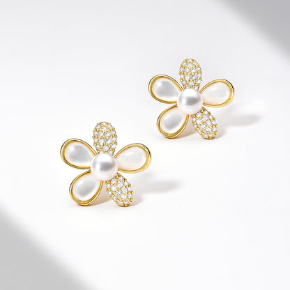 TRPOPO MS "Brilliant as Summer Flowers" Pearl Earrings