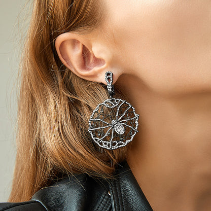 TRPOPO MS Spider in Cobweb Earrings