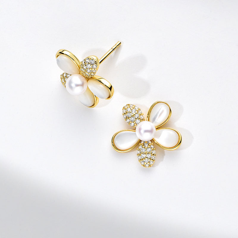 TRPOPO MS "Brilliant as Summer Flowers" Pearl Earrings